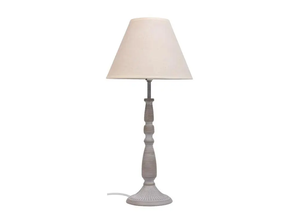 Lampe de table en métal gris 23x23x49h