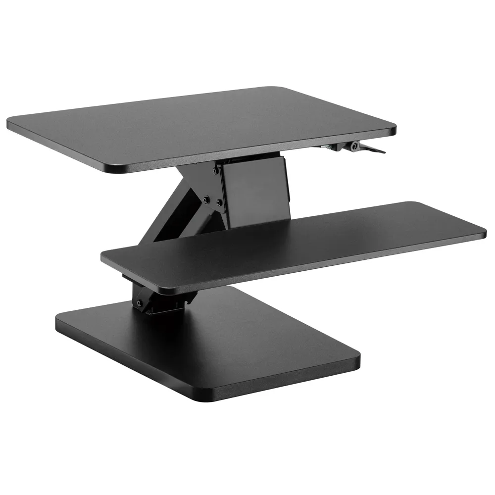 Poste de travail assis-debout Fixation de bureau pour clavier et moniteur ou ordinateur léger et mobile Maclean MC-882