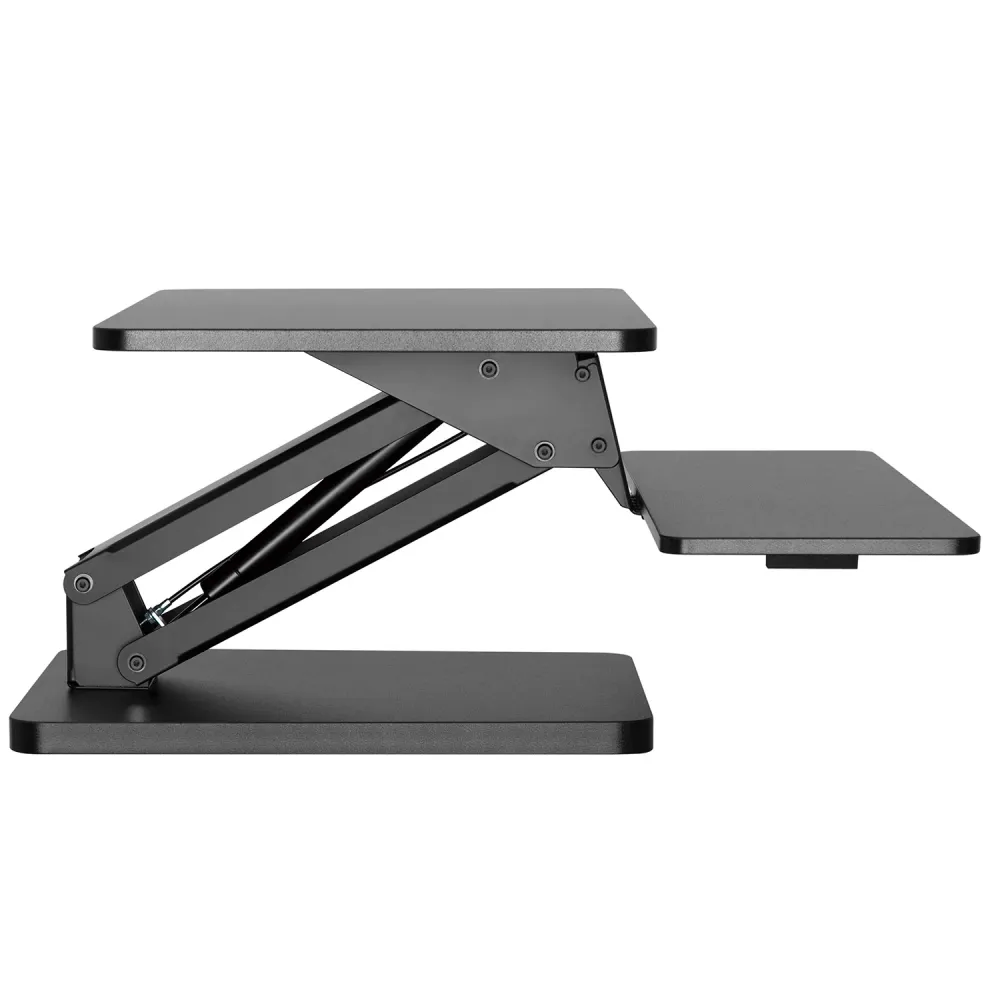 Poste de travail assis-debout Fixation de bureau pour clavier et moniteur ou ordinateur léger et mobile Maclean MC-882