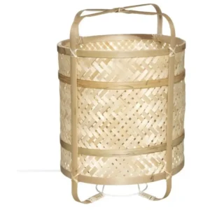 Poste de travail assis-debout Lampe à poser en Bambou naturel D. 30 x H. 42 cm