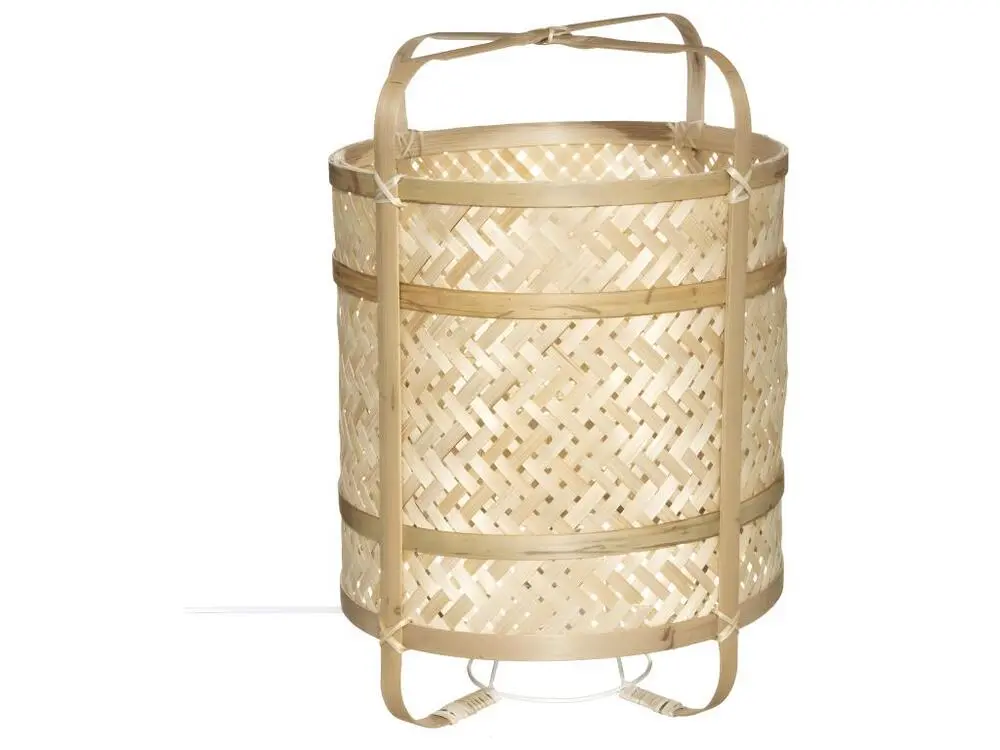 Poste de travail assis-debout Lampe à poser en Bambou naturel D. 30 x H. 42 cm