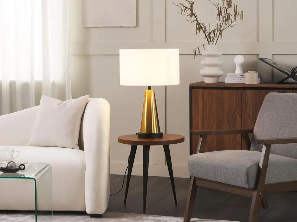 Poste de travail assis-debout Lampe à poser chamois clair SANDON