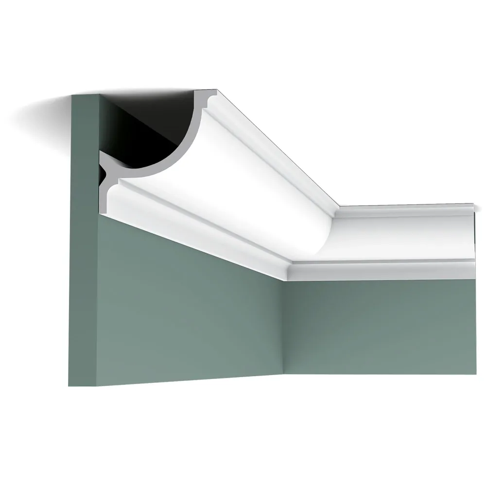 Stuckleiste C902 weiß | 103 x 103 x 2000 mm avec tablette coulissante pour clavier