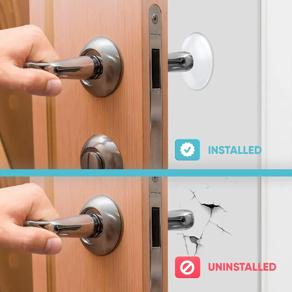 Butoir Porte BOSS TAPE Voir à travers 4cm – Protection Murs avec compartiments intégrés
