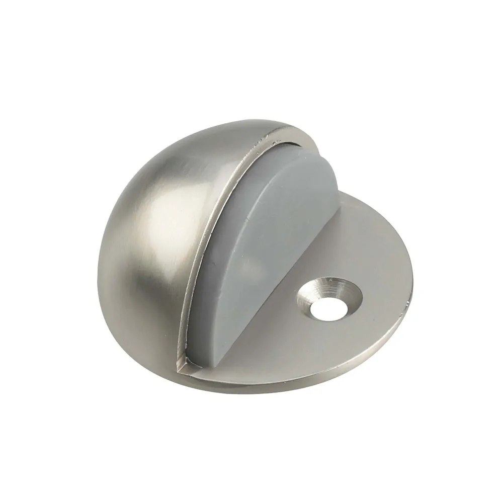 Butoir pour porte en forme de dôme à profil bas, nickel brossé pour poste de travail réglable