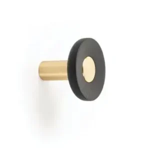 Patère Zoot Doré brossé / bois noir laqué mat avec revêtement anti-rayures
