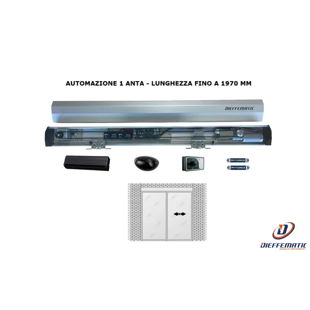 Porta Automatica Vetri 1 Anta Fino 197 Cm 24V Compatibile Con Bft pour une organisation optimale