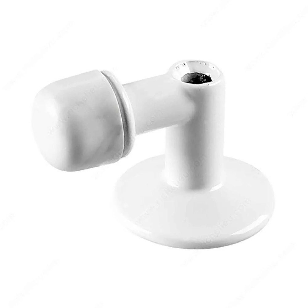 Équipement de Bureau Ergonomique Butoir de porte vissable au plancher, blanc