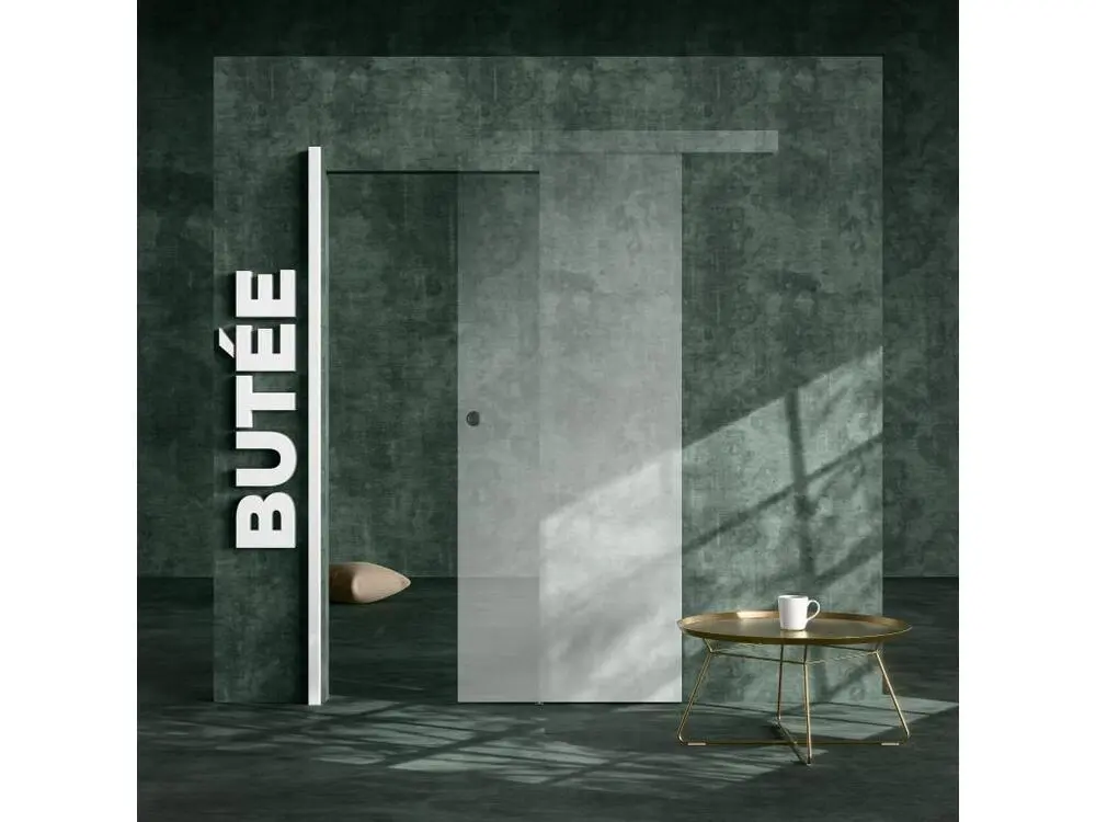 Support réglable pour Butée de porte coulissante - Prépeinte Blanc
