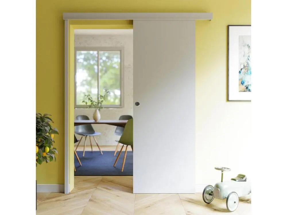 Support réglable pour Butée de porte coulissante - Prépeinte Blanc