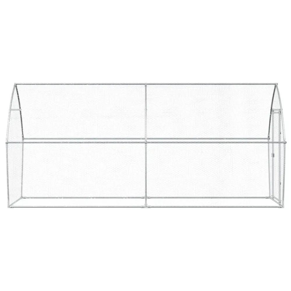 Cage pour poules argenté 400 x 105 x 182 cm acier galvanisé Argent 02_0041670