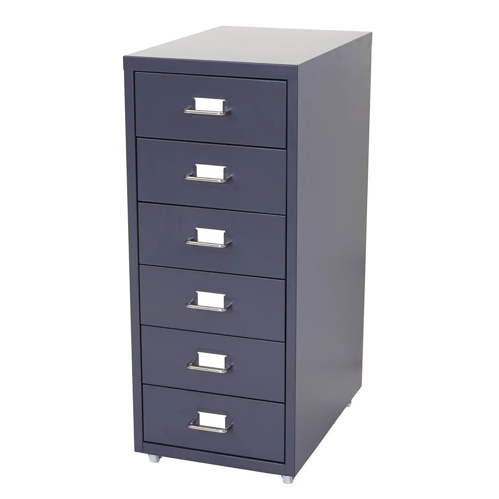 Caisson à tiroirs en acier 69x28x41cm 6 tiroirs gris profond 04_0004354