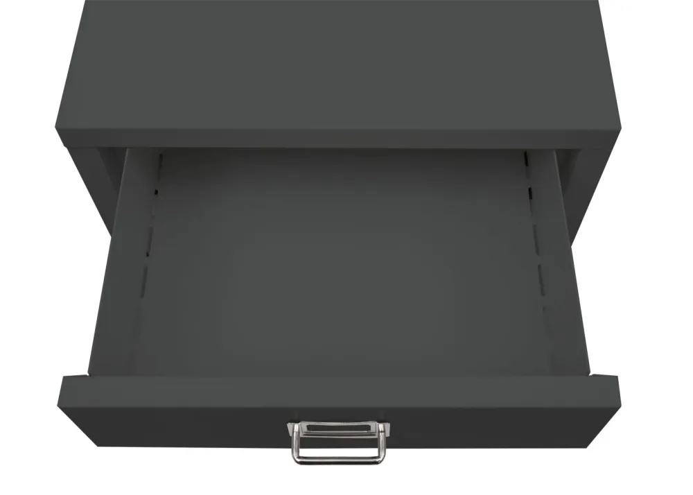 Caisson à tiroirs meuble de bureau 75 x 40 x 41 cm 6 tiroirs en acier gris ténébreux 04_0008273