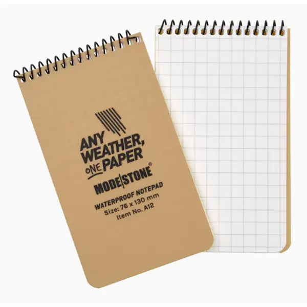 ANY WEATHER ONE PAPER, bloc-notes à spirale 76x130mm, 50 feuilles, bei