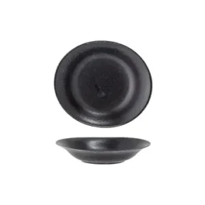 Assiette creuse noire en porcelaine Yoko Bloomingville - 23cm