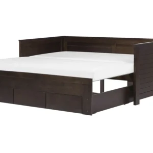 Bedbank hout donkerbruin 90 x 200 cm CAHORS