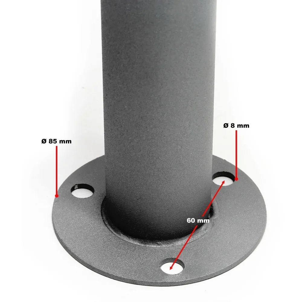Bloc 8 boite aux lettres 2x4 compartiments superposé pied de support acier galvanisé 48,6 x 77 x 27 cm anthracite 16_0000048