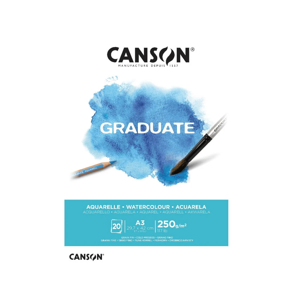 Bloc dessin canson graduate aquarelle 20 feuilles A3 chez Alpha55 –… – L’alliance parfaite entre style et utilité