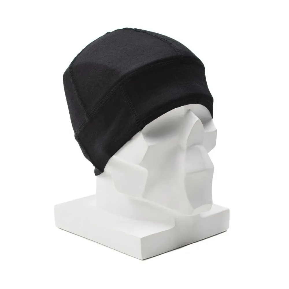 Bonnet de style militaire en laine mérinos respirante de marque Blochl noir NEUF