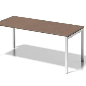 Bureau Bisley Cito structure en U fixe en hauteur 730 mm H 19 x L 1800 x P 800 mm noyer/blanc signalisation DUF1808WN396 c...