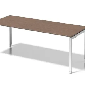 Bureau Bisley Cito structure en U réglable en hauteur 650-850 mm H 19 x L 2000 x P 800 mm noyer/blanc signalisation DUH200...