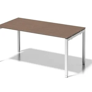 Bureau Bisley Cito structure en U réglable en hauteur 650-850 mm H 19 x L 1600 x P 800 mm noyer/blanc signalisation DUH160...