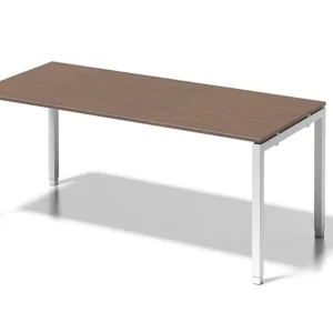 Bureau Bisley Cito structure en U réglable en hauteur 650-850 mm H 19 x L 1800 x P 800 mm noyer/blanc signalisation DUH180...