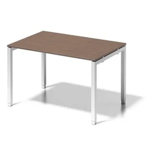 Bureau Bisley Cito structure en U réglable en hauteur 650-850 mm H 19 x L 1200 x P 800 mm noyer/blanc signalisation DUH120...