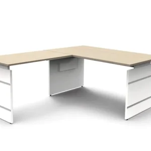 Bureau d'appoint Kerkmann réglable en hauteur L 1600 x P 800 x H 680-760 mm forme 4 coloris : érable 11465250 obt...