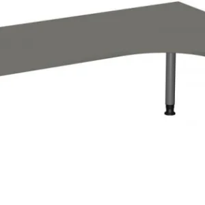 Bureau PC geramöbel droit réglable en hauteur 1800x1200x680-820 graphite/argent N-657323-GS commander à bas prix