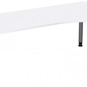 Bureau PC geramöbel droit réglable en hauteur 2000x1000x680-820 blanc/argent N-657313-WS se fournir à bas prix
