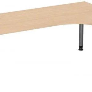 Bureau PC geramöbel droit réglable en hauteur 2000x1200x680-820 hêtre/argent N-657317-BS se procurer à bas prix