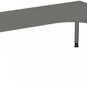 Bureau PC geramöbel droit réglable en hauteur 2000x1200x680-820 graphite/argent N-657317-GS prendre à bas prix