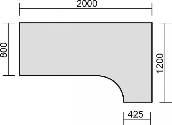 Bureau PC geramöbel droit réglable en hauteur 2000x1200x680-820 érable/argent N-657317-AS se fournir à bas prix