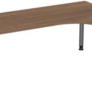 Bureau PC geramöbel droit réglable en hauteur 2000x1200x680-820 noyer/argent N-657317-NS se procurer à bas prix