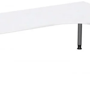 Bureau PC geramöbel droit réglable en hauteur 2000x1200x680-820 blanc/argent N-657317-WS se procurer à bas prix