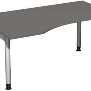 Bureau PC geramöbel gauche réglable en hauteur 1600x1000x680-820 graphite/argent N-657312-GS acquérir à bas prix