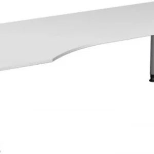 Bureau PC geramöbel gauche réglable en hauteur 2000x1000x680-820 gris évident/argent N-657314-LS se fournir à bas prix