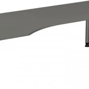 Bureau PC geramöbel gauche réglable en hauteur 2000x1000x680-820 graphite/argent N-657314-GS prendre à bas prix