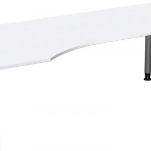 Bureau PC geramöbel gauche réglable en hauteur 2000x1000x680-820 blanc/argent N-657314-WS prendre à bas prix