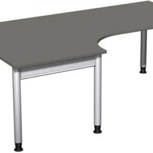 Bureau PC geramöbel gauche réglable en hauteur 2000x1200x680-820 graphite/argent N-657322-GS se fournir à bas prix