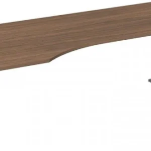 Bureau PC geramöbel gauche rigide panneau en C en option 2000x1000x720 noyer/argent N-648314-NS choisir à bas prix