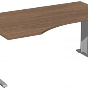 Bureau PC geramöbel gauche rigide panneau en C en option 1600x1000x720 noyer/argent N-648312-NS se procurer à bas prix
