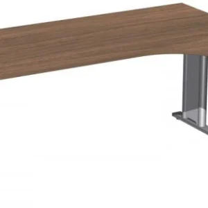 Bureau PC geramöbel rigide à droite couvre-pied C en option 1800x1200x720 noyer/argent N-648323-NS magasiner à bas prix