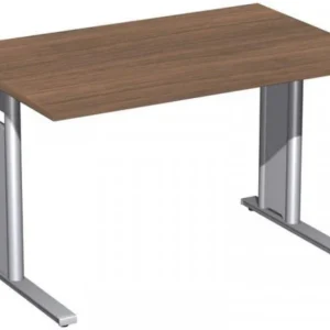bureau geramöbel rigide panneau de base C en option 1200x800x720 noyer/argent N-648102-NS choisir à bas prix