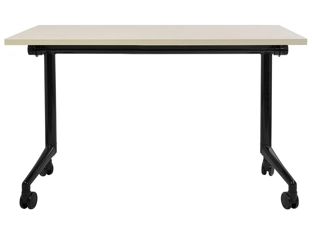 Bureau inklapbaar lichtbruin/zwart 120 x 60 cm CAVI
