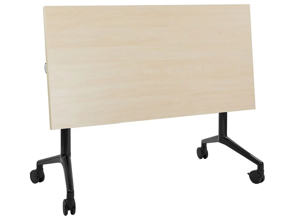 Bureau inklapbaar lichtbruin/zwart 120 x 60 cm CAVI