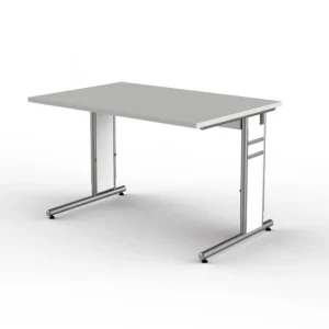 Bureau Kerkmann avec pied en C forme 4 L 1200 x P 800 x H 680-820 mm gris évident 11410511 choisir à bas prix