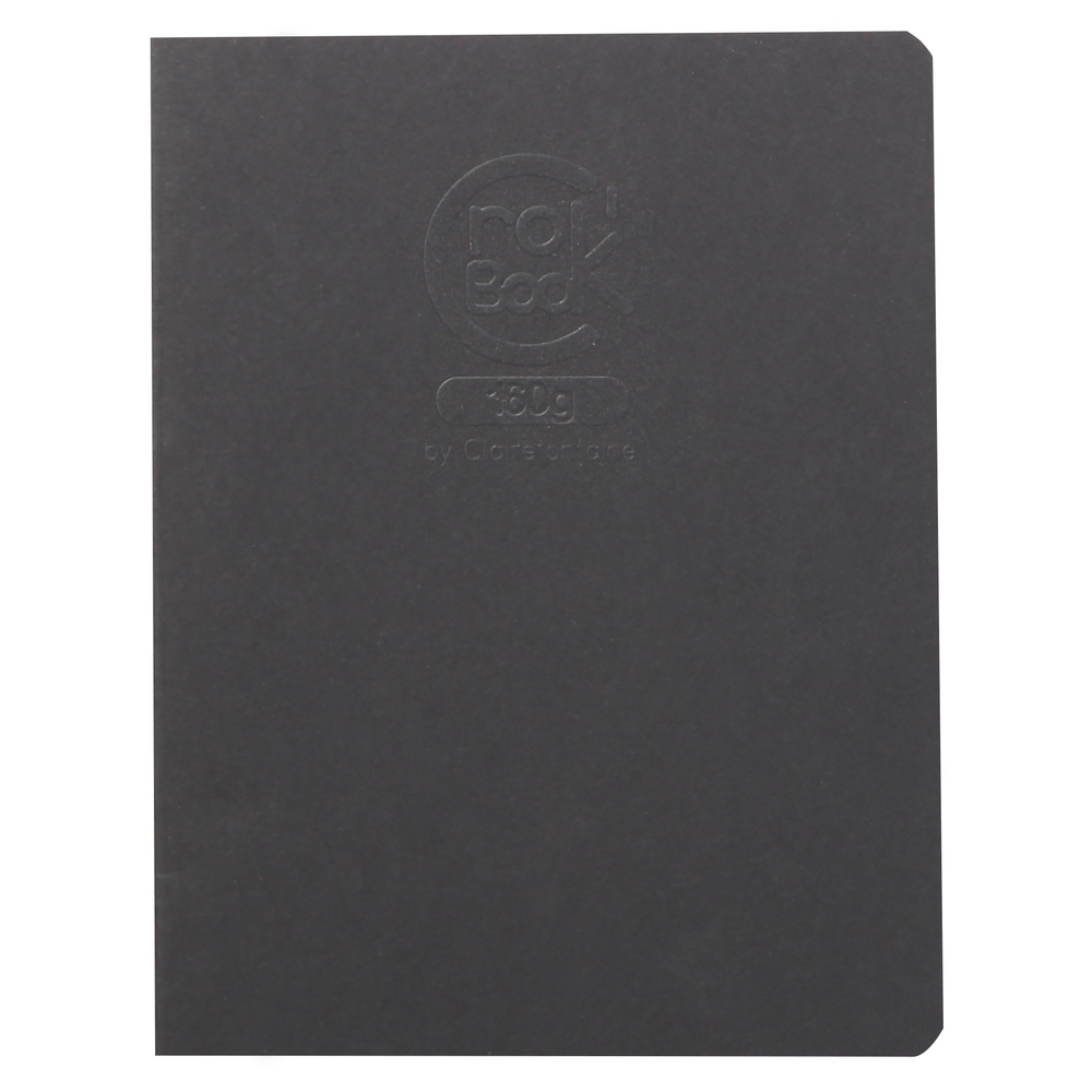 Cahier CroK'BooK piqué, noir - 20 feuilles (160g) 17x22cm Clairefontaine