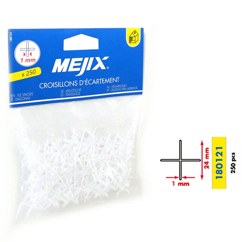 Croisillons d'écartement 1 mm MEJIX 180121 - 250 pièces